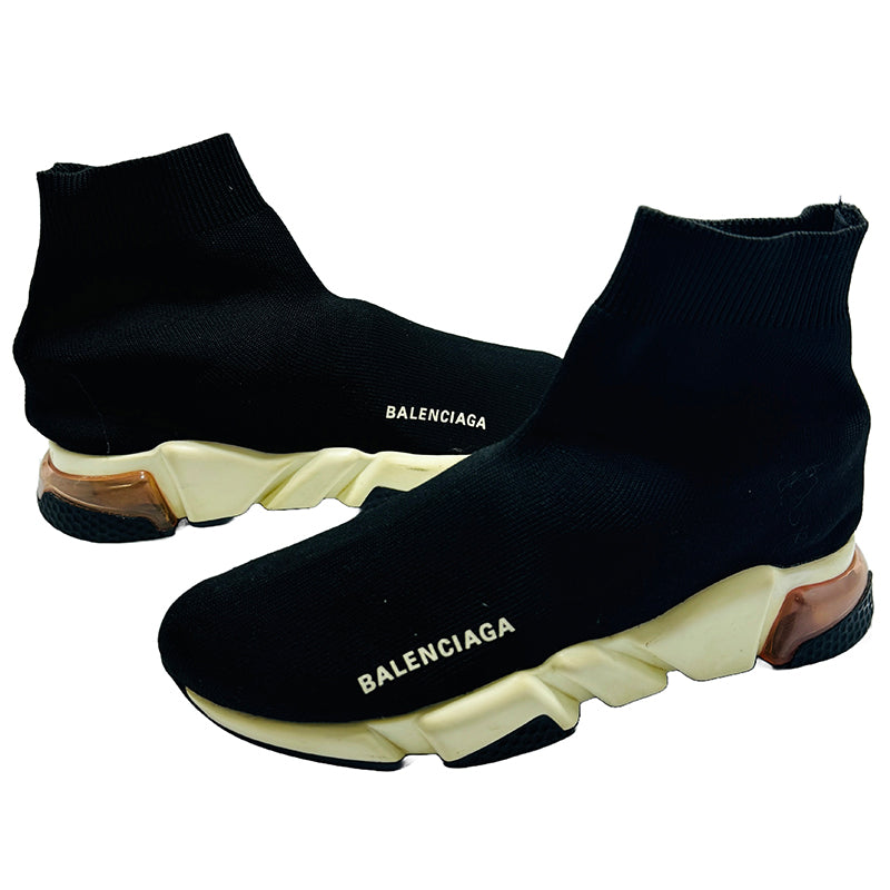 Balenciaga Women's Speed Trainer High Top Black Shoes