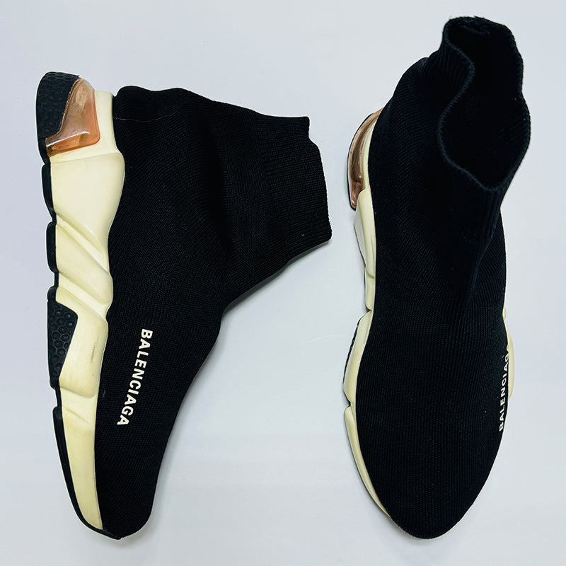 Balenciaga Women's Speed Trainer High Top Black Shoes