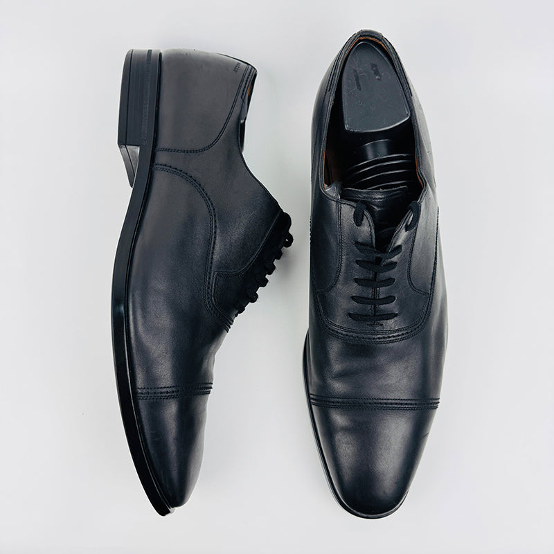 Bally Men's Leather Black Dress Shoes (Size 45.5/46)