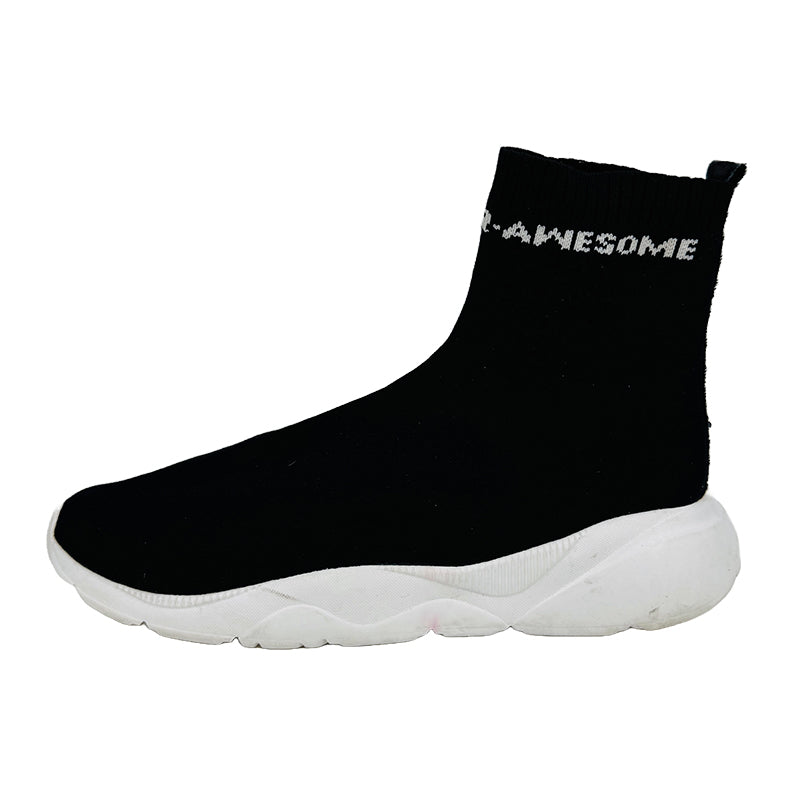 Bershka Men’s Speed Trainer High Top Black Shoes (Size 43)