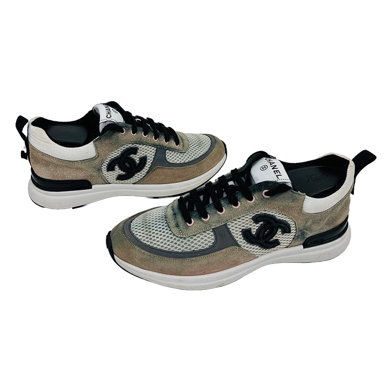 Chanel Women’s Calfskin Suede Sneaker Shoes (Size 39) - G37122