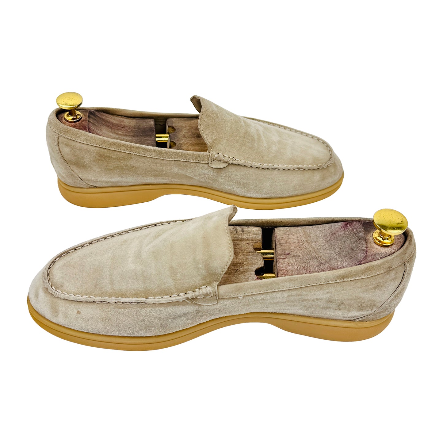 Cross Image of Loro Piana Summer Walk Beige Loafers (Size 42) Z62816