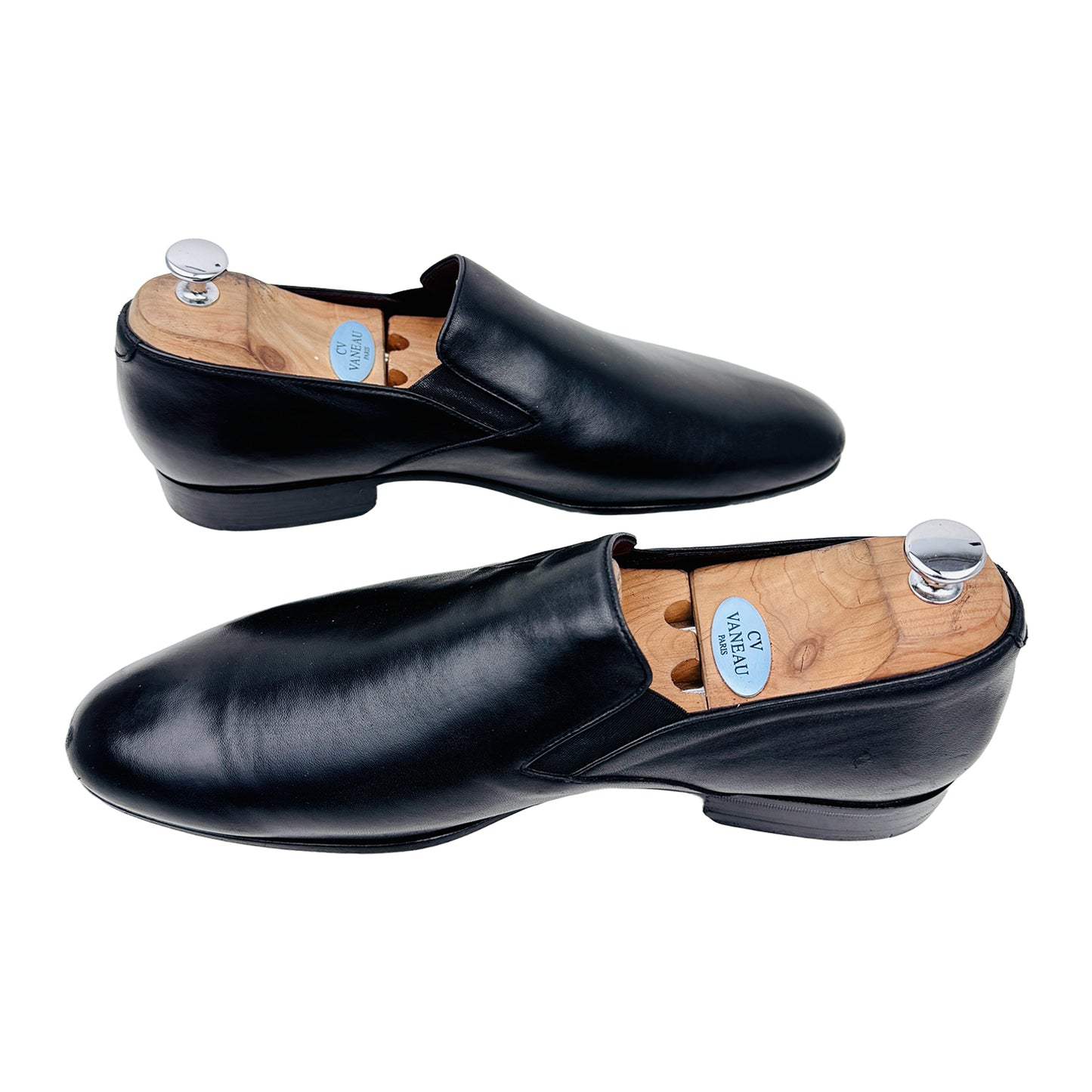 Cross Image of Valentino Garavani Leather Black Loafers (Size 43/43.5) 16828