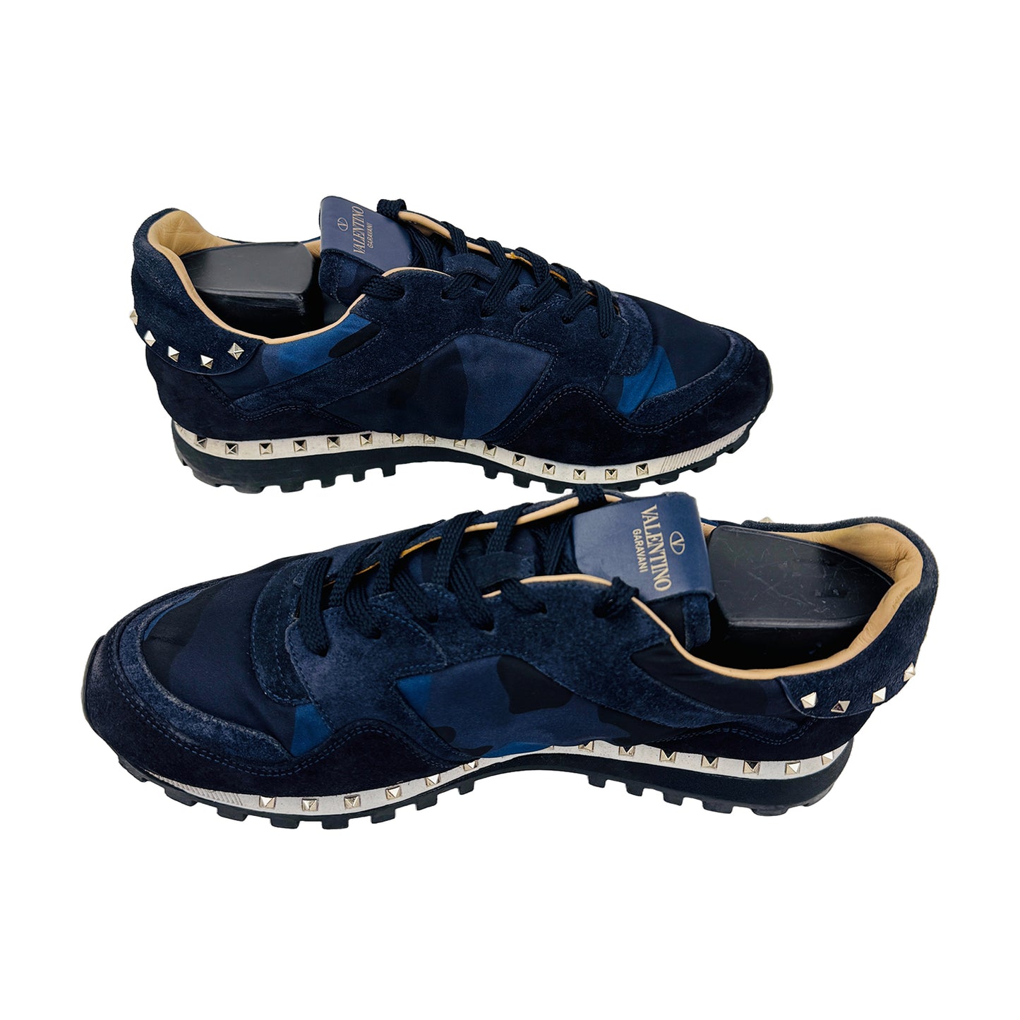 Cross Image of Valentino Men's Garanvani Rockstud Shoes (Size 42/42.5) TQ952Y2