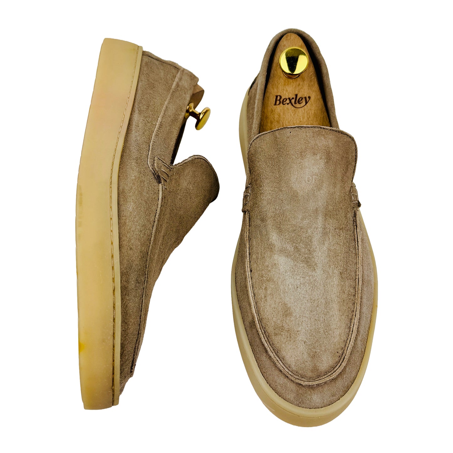 Cross image 2 of Boggi Milano Men's Beige Stratus Suede Loafers