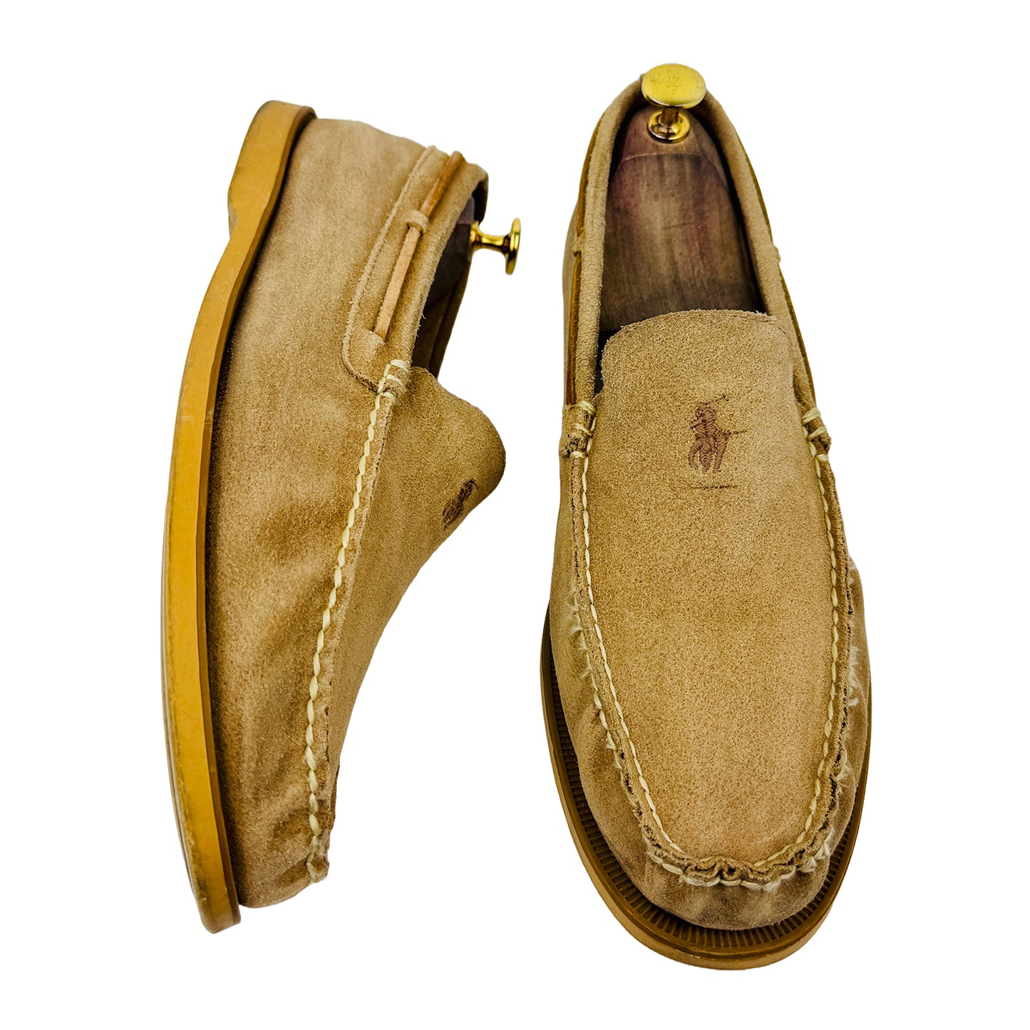 Cross image 2 of Ralph Lauren Men's Suede Mustard Loafers