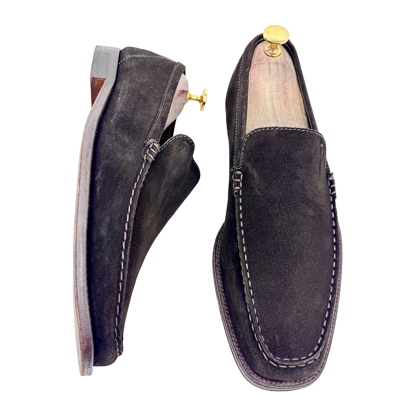 Cross image 2 of Tod's Men's Brown Suede Loafers