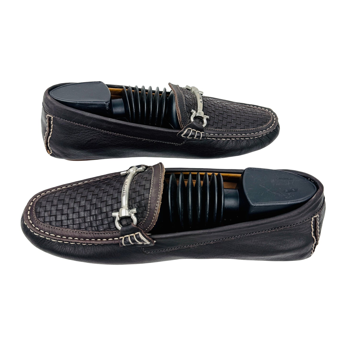Cross image of Andrea Morelli Men's Brown Leather Loafers
