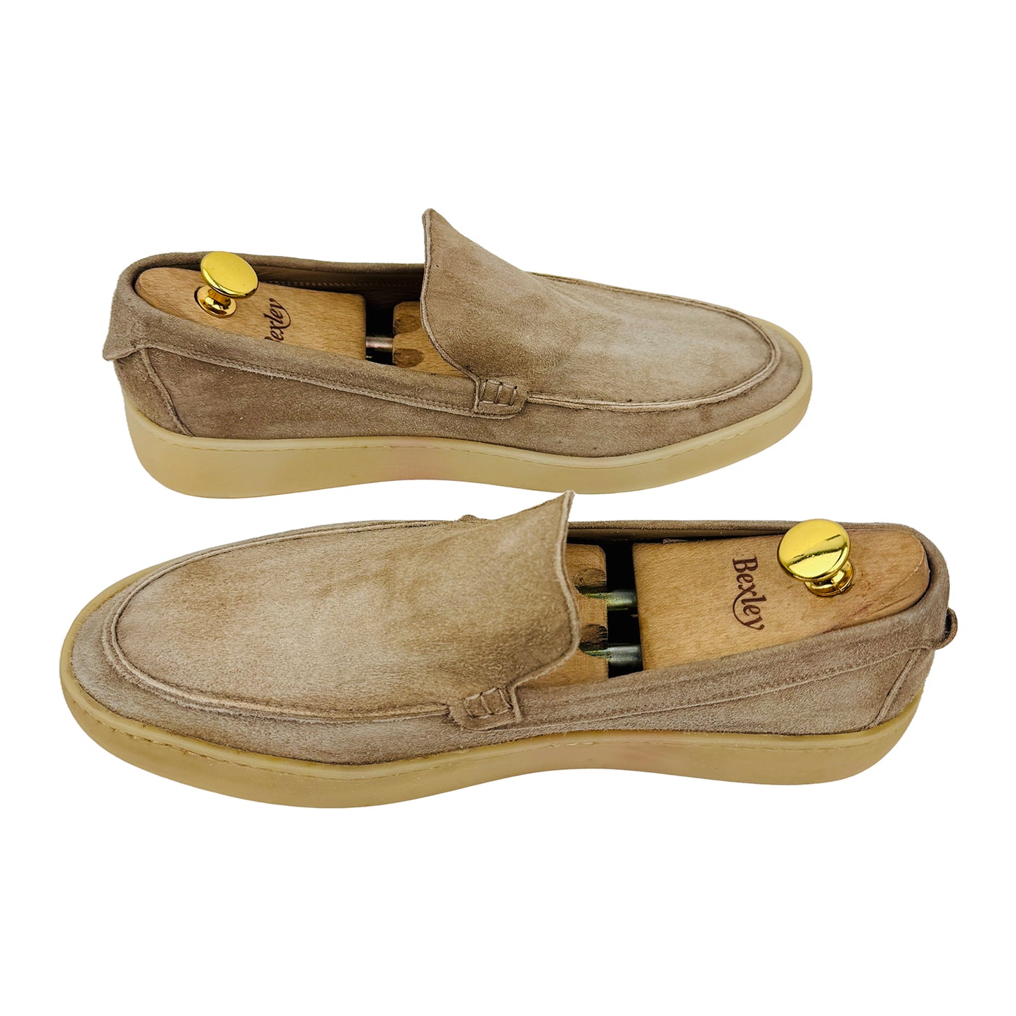 Cross image of Boggi Milano Men's Beige Stratus Suede Loafers