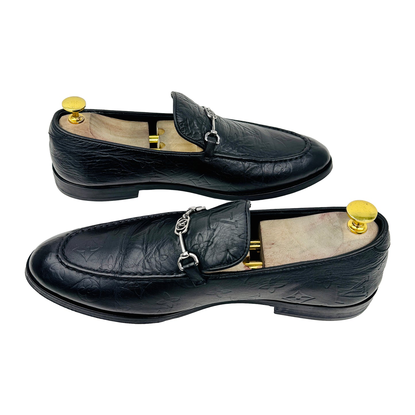 Cross image of Louis Vuitton Men's Black Major Loafers