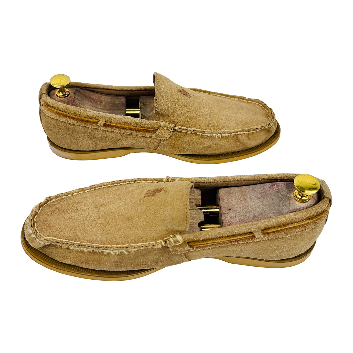 Cross image of Ralph Lauren Men's Suede Mustard Loafers