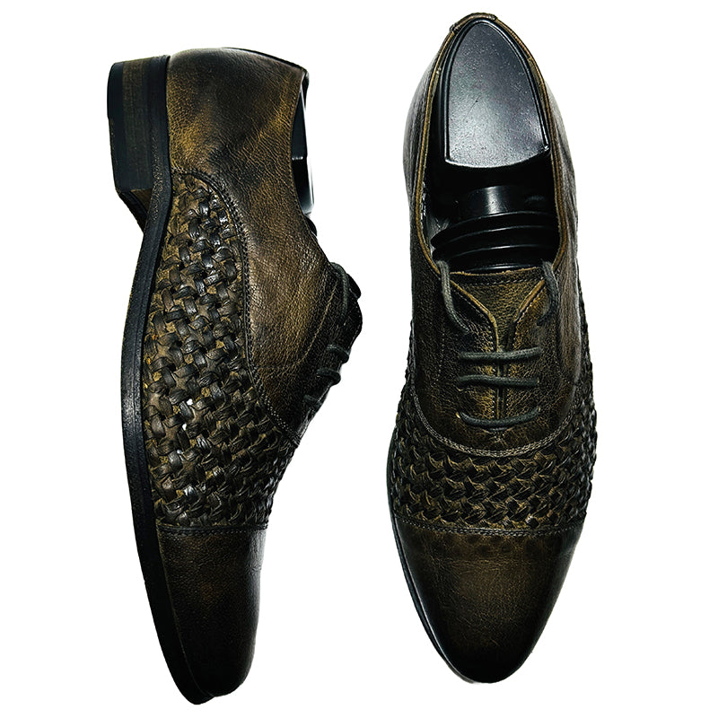 Dolce & Gabbana Brown Oxford Leather Shoes (Made in Italy)
