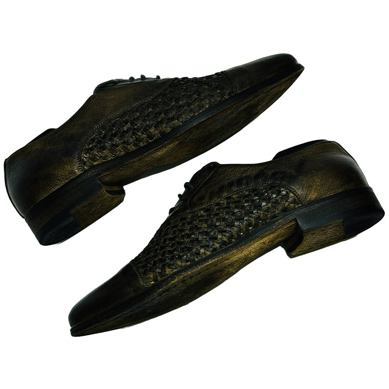 Dolce & Gabbana Brown Oxford Leather Shoes (Made in Italy)