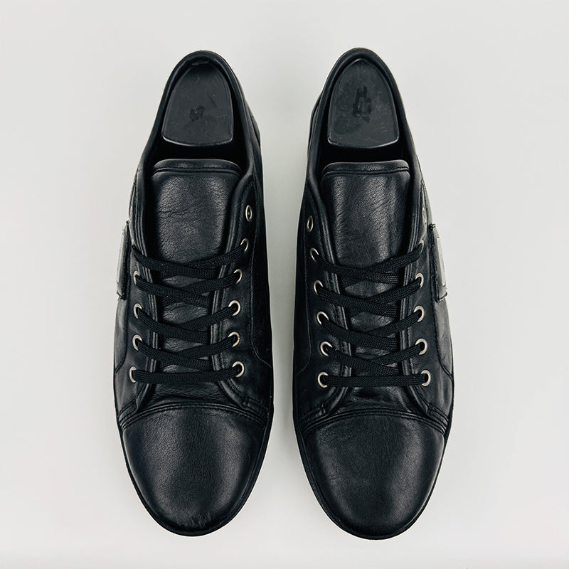 Dolce & Gabbana Leather Low Top Black Sneaker Shoes (Size 42.5)