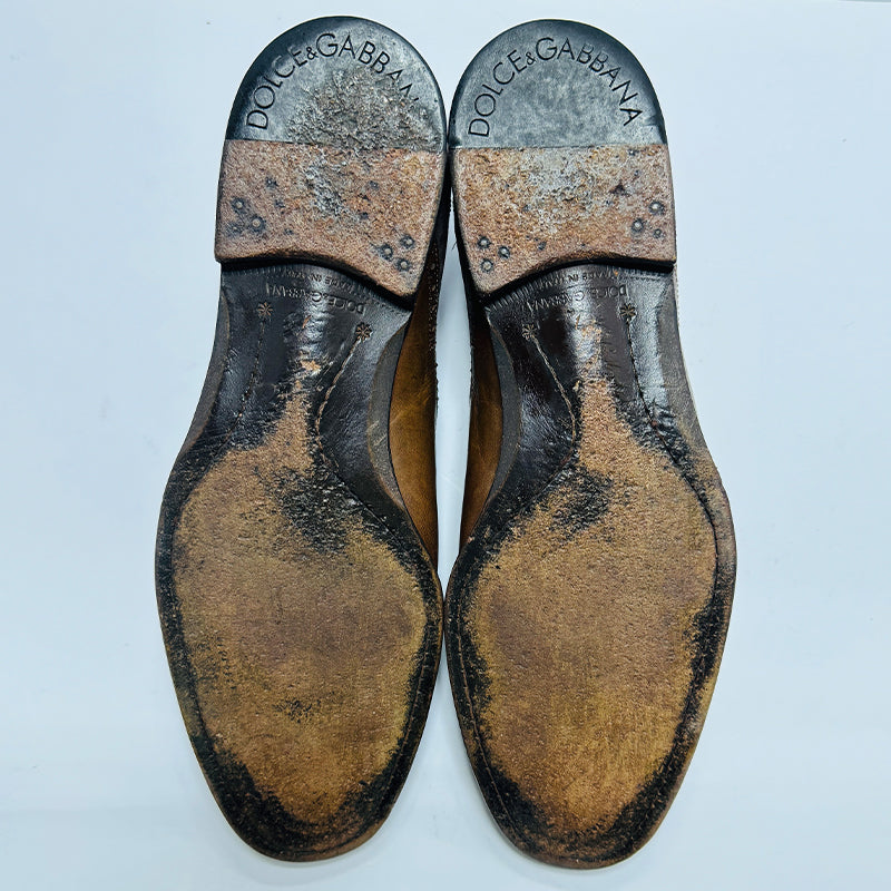 Dolce & Gabbana Men's Formal Brown Shoes (Made in Italy)