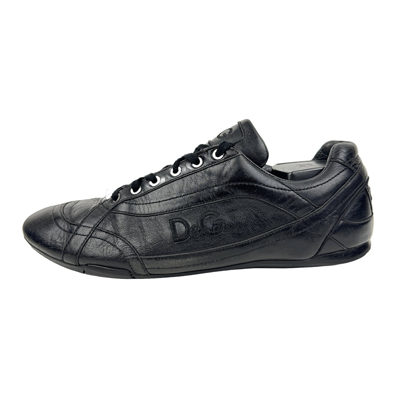 Dolce & Gabbana Spider Leather Black Sneaker Shoes (Size 42.5/43)