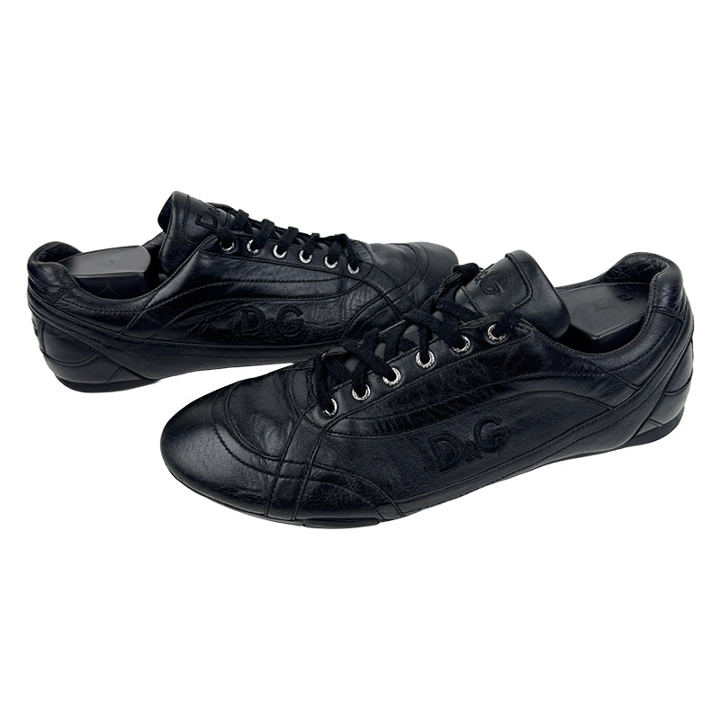 Dolce & Gabbana Spider Leather Black Sneaker Shoes (Size 42.5/43)