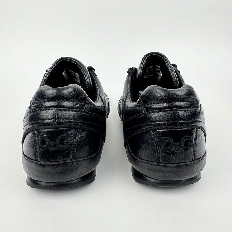 Dolce & Gabbana Spider Leather Black Sneaker Shoes (Size 42.5/43)
