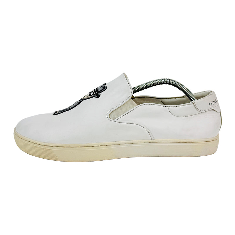 Dolce Gabbana Men's London Designer Patch Slip On Shoes (Size 45