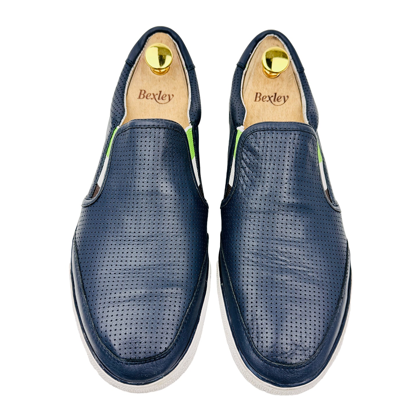Front Image of Hugo Boss Men's Blue Sneaker Style Slip On Shoes (Size 42.5)