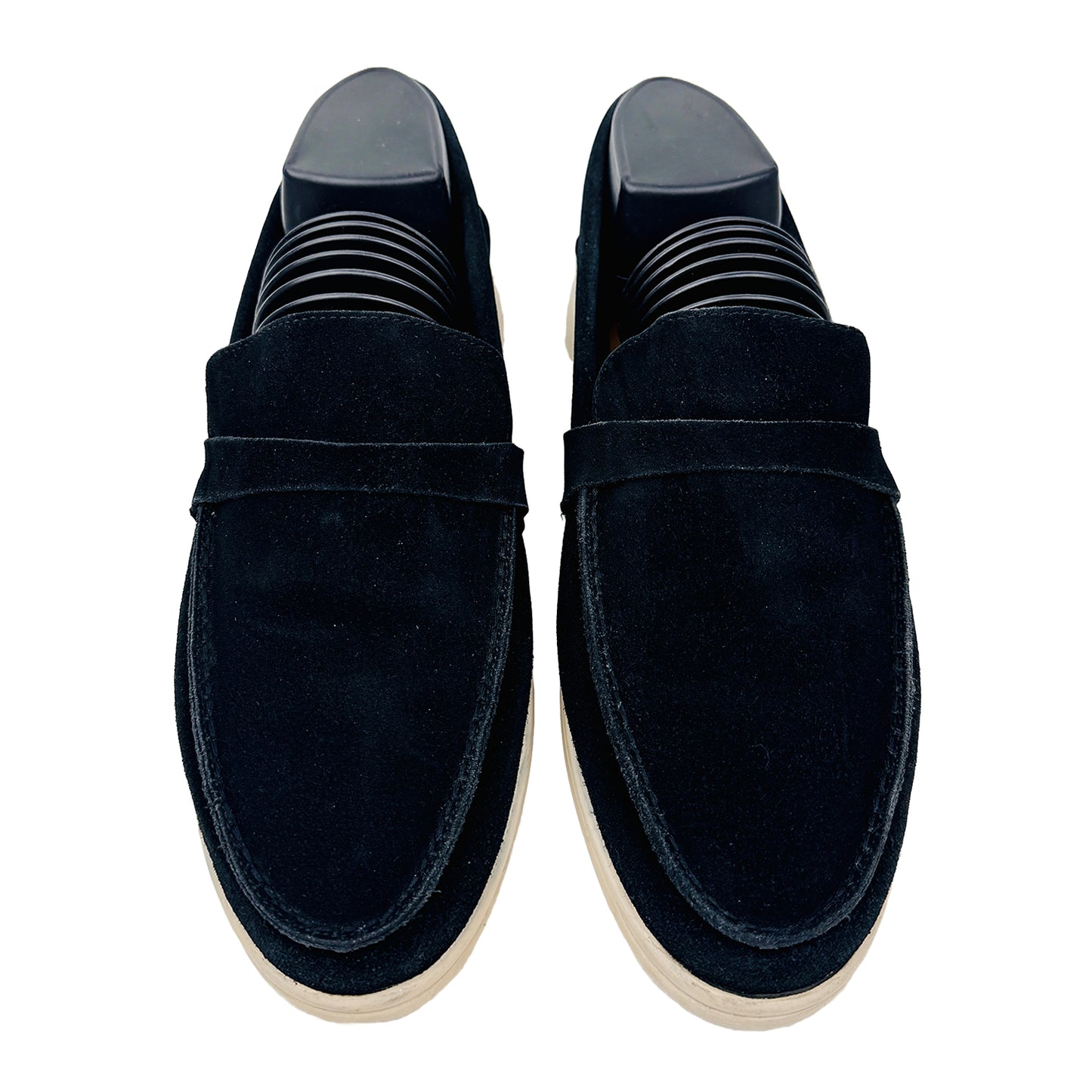 Front Image of Loro Piana Summer Walk Black Loafers (Size 38)