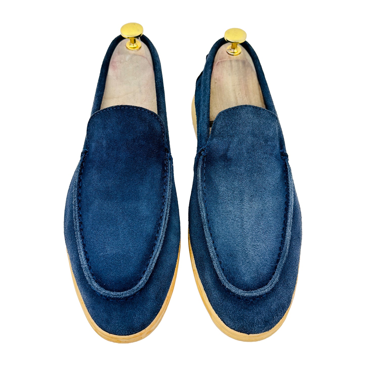 Front Image of Loro Piana Summer Walk Blue Loafers (Size 42) H18068