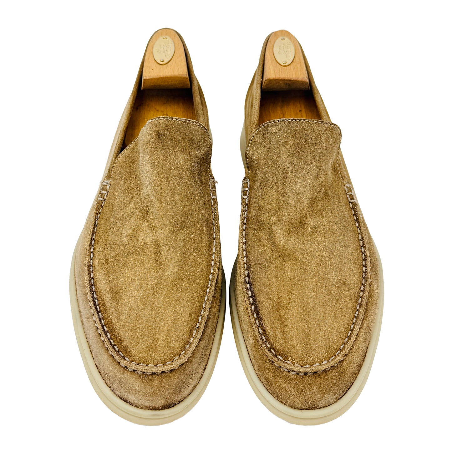 Front Image of Loro Piana Summer Walk Brown Loafers (Size 44.5)
