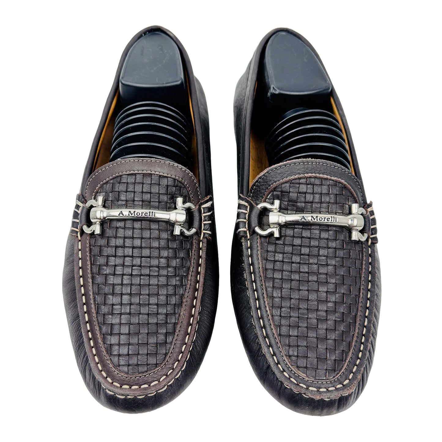 Front image 2 of Andrea Morelli Men's Brown Leather Loafers