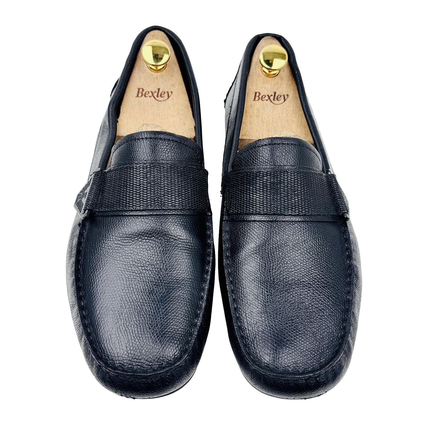 Front image of Emporio Armani Men's Black Moccasins - X4B109