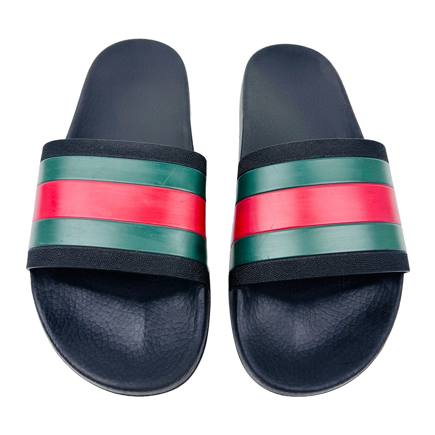 Front image of Gucci Men's Pursuit 72 Rubber Slides (Size 43.5/44) - 308234
