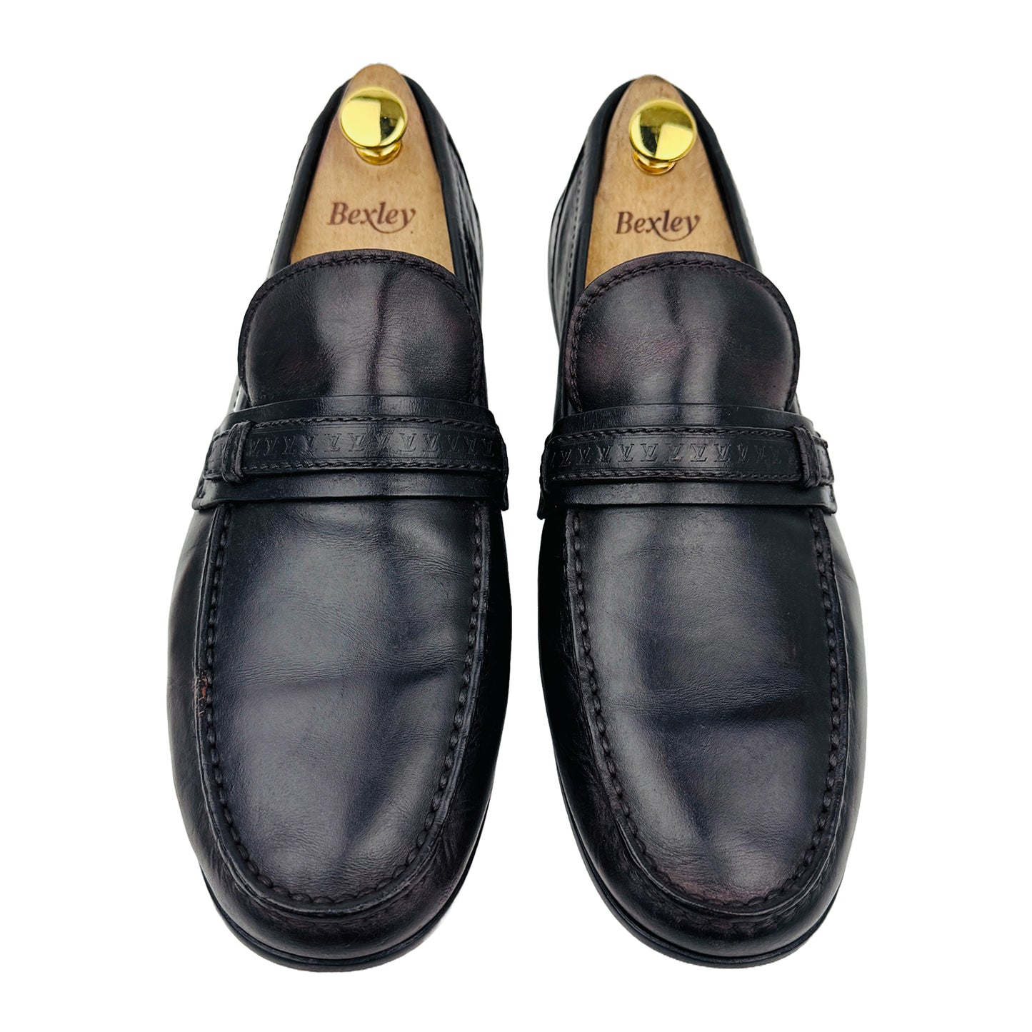 Front image of Louis Vuitton Men's Leather Loafers (Size 43/43.5)
