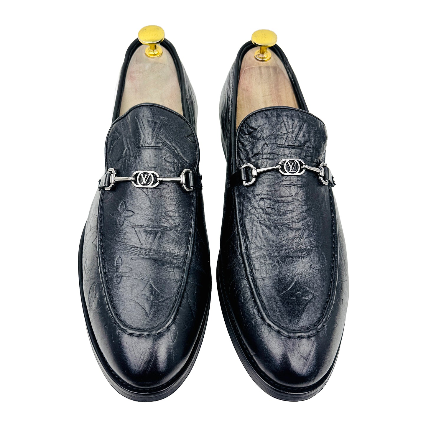 Front image of Louis Vuitton Men's Black Major Loafers