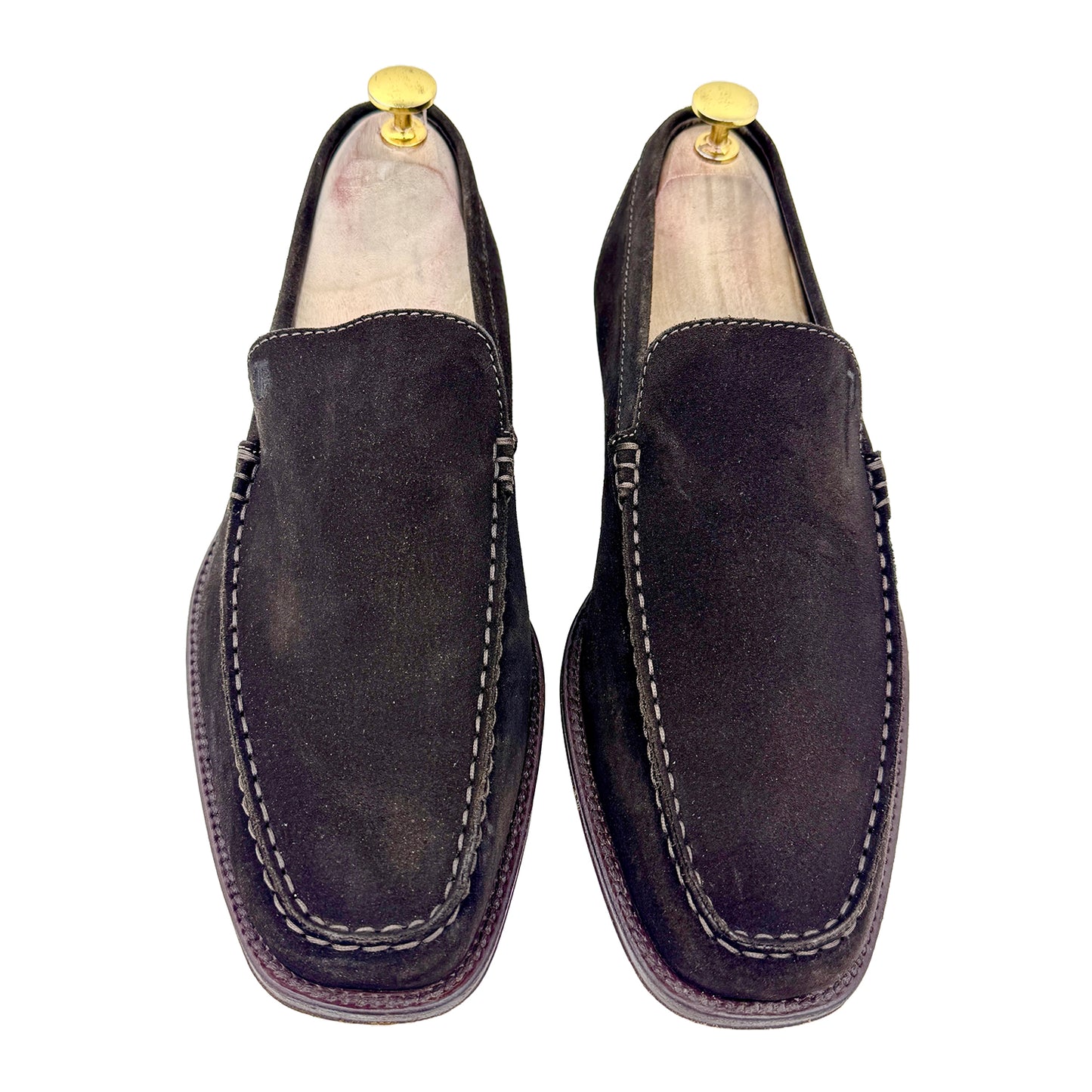 Front image of Tod's Men's Brown Suede Loafers