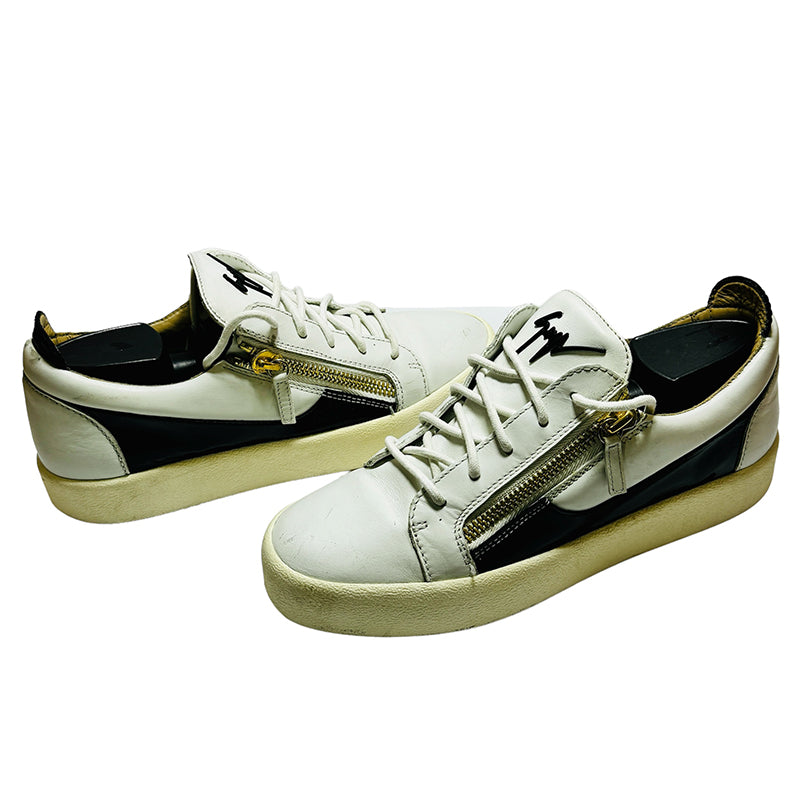 Giuseppe Zanotti White Black Sneaker Shoes (Size 42/42.5)