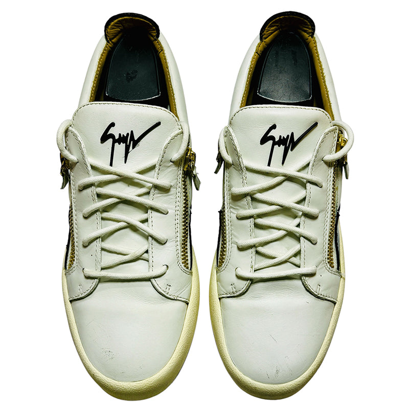 Giuseppe Zanotti White Black Sneaker Shoes (Size 42/42.5)