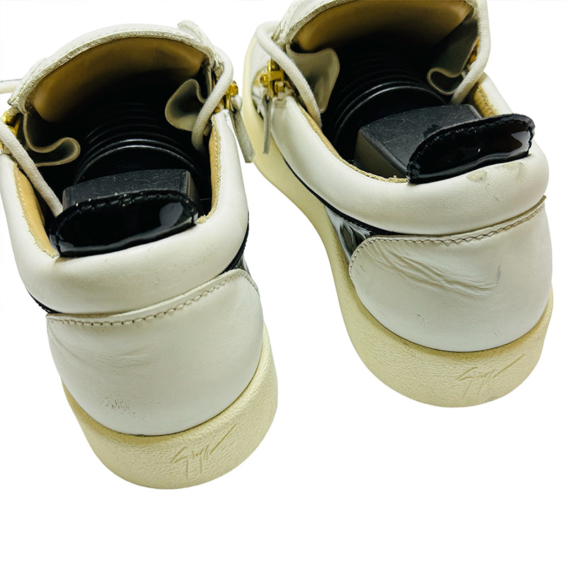 Giuseppe Zanotti White Black Sneaker Shoes (Size 42/42.5)