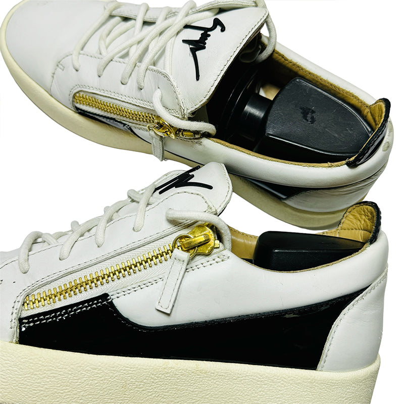 Giuseppe Zanotti White Black Sneaker Shoes (Size 42/42.5)