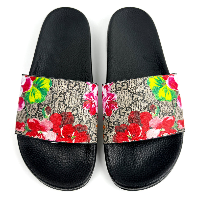 Gucci GG Blooms Supreme Floral Slide Sandal - 408508 KU200 8919