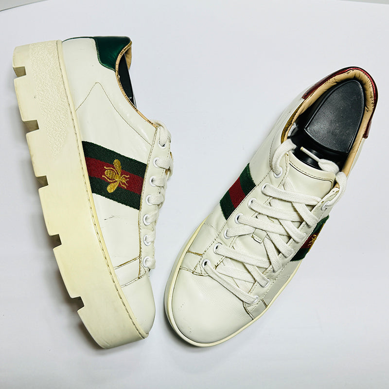 Gucci Women's Ace Embroidered Platform Sneaker Shoes - 577573DOPE09064
