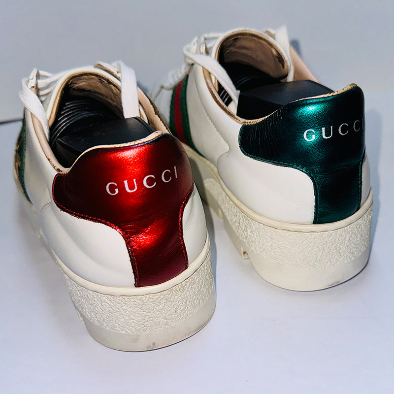 Gucci Women's Ace Embroidered Platform Sneaker Shoes - 577573DOPE09064