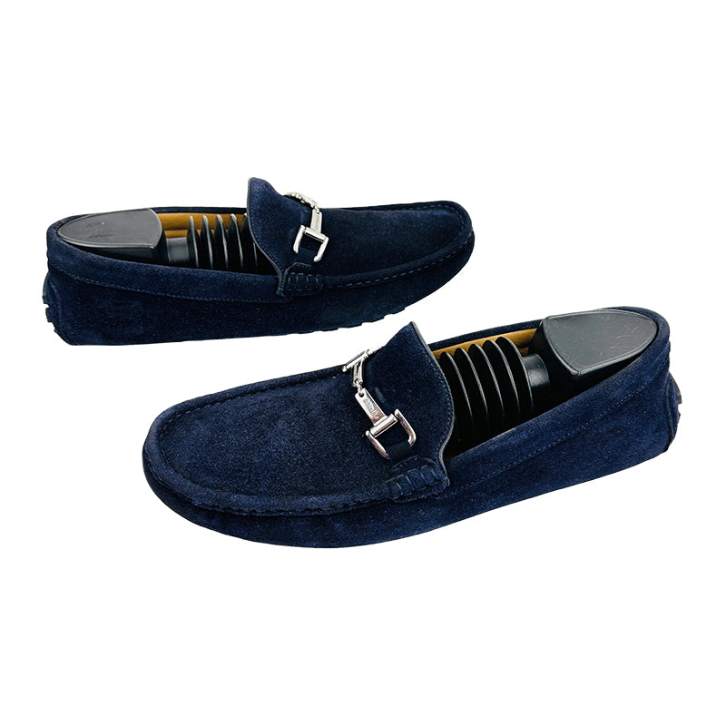 Harmont & Blaine Navy Blue Loafer Shoes (Size 43.5/44) Made in Italy