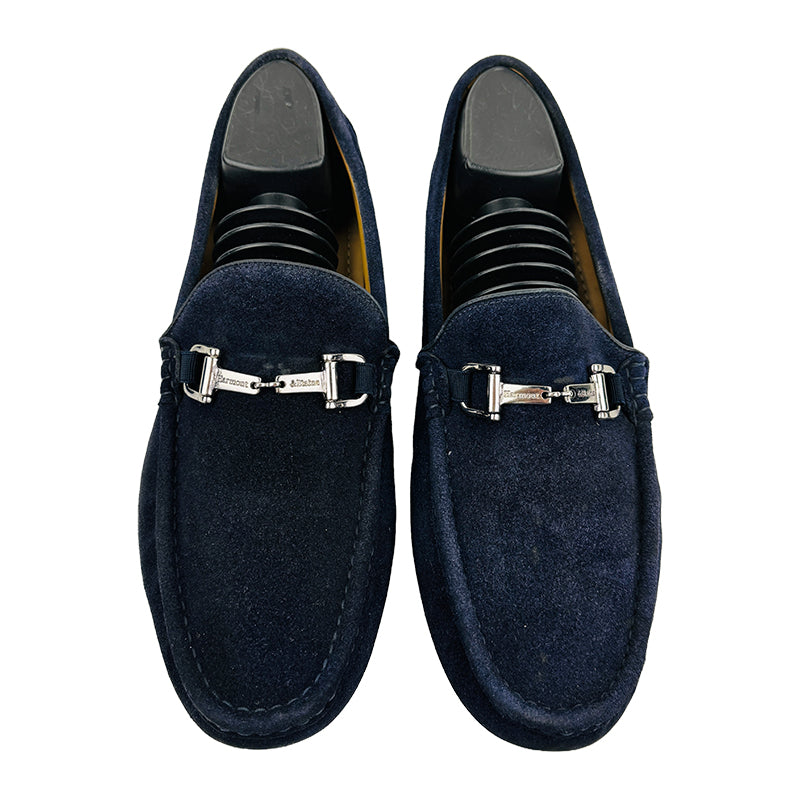Harmont & Blaine Navy Blue Loafer Shoes (Size 43.5/44) Made in Italy