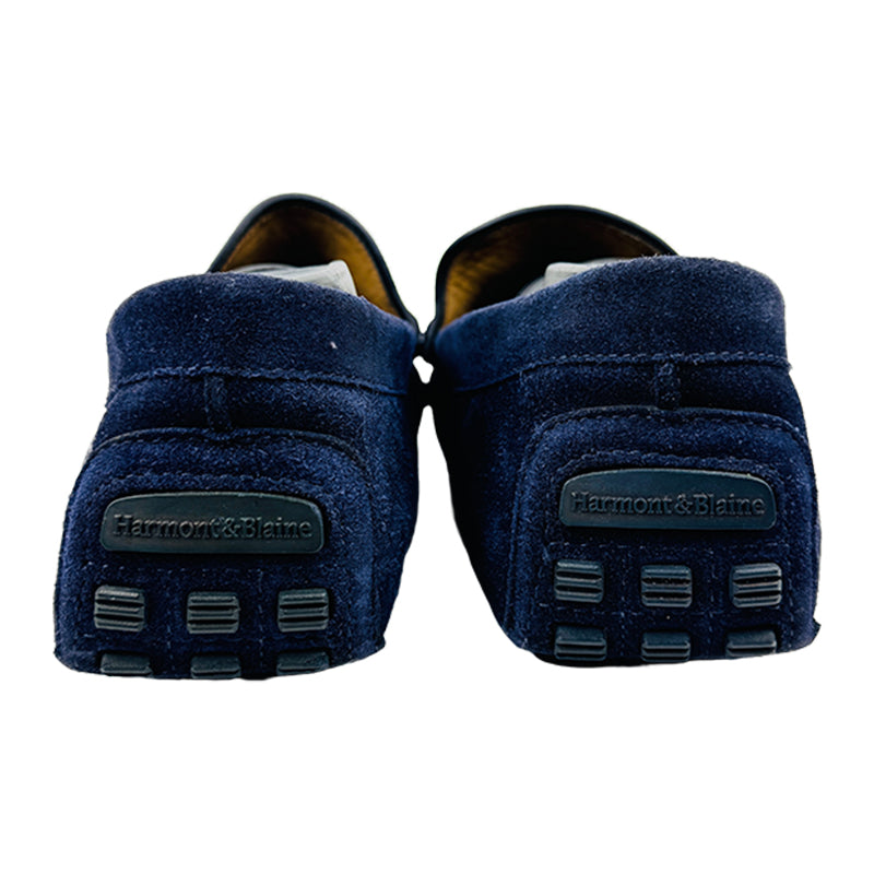 Harmont & Blaine Navy Blue Loafer Shoes (Size 43.5/44) Made in Italy