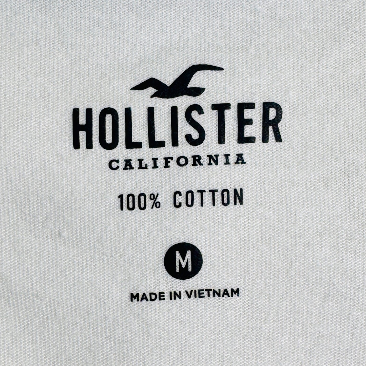 Hollister Men's Logo Icon White T-Shirt (Size Medium)