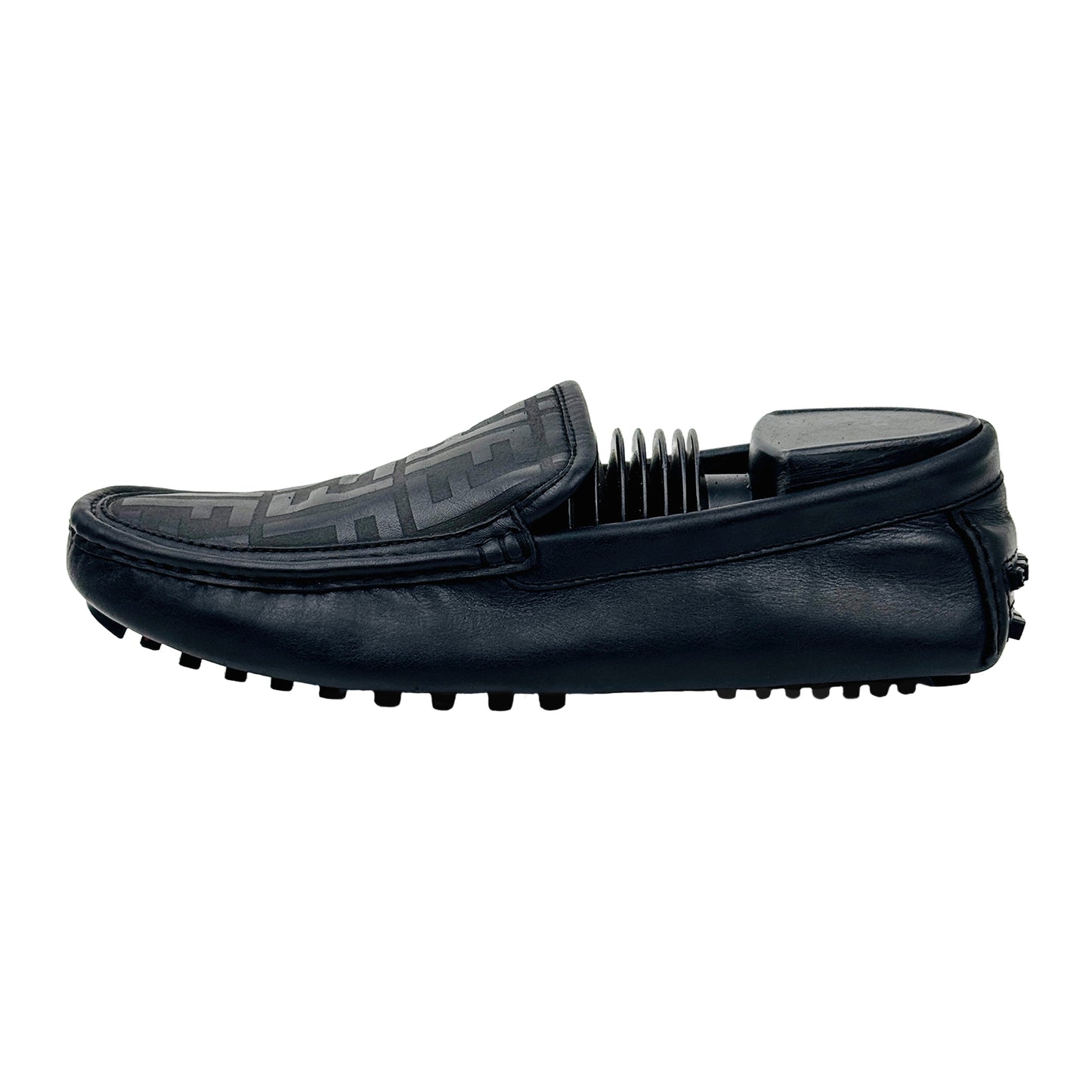 Image of Fendi Men's Black Leather Loafers (Size 40/40.5)