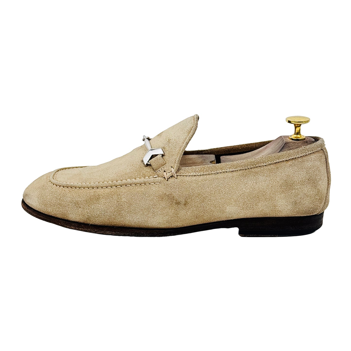 Image of Jimmy Choo Marti Metallic Horsebit Loafer Shoes (Size 42.5/43)