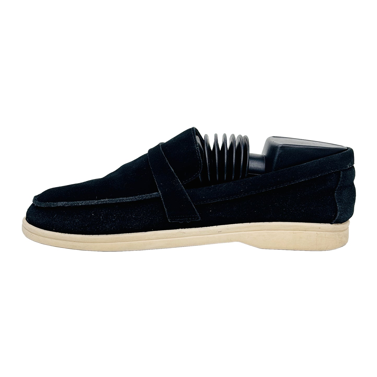Image of Loro Piana Summer Walk Black Loafers (Size 38)