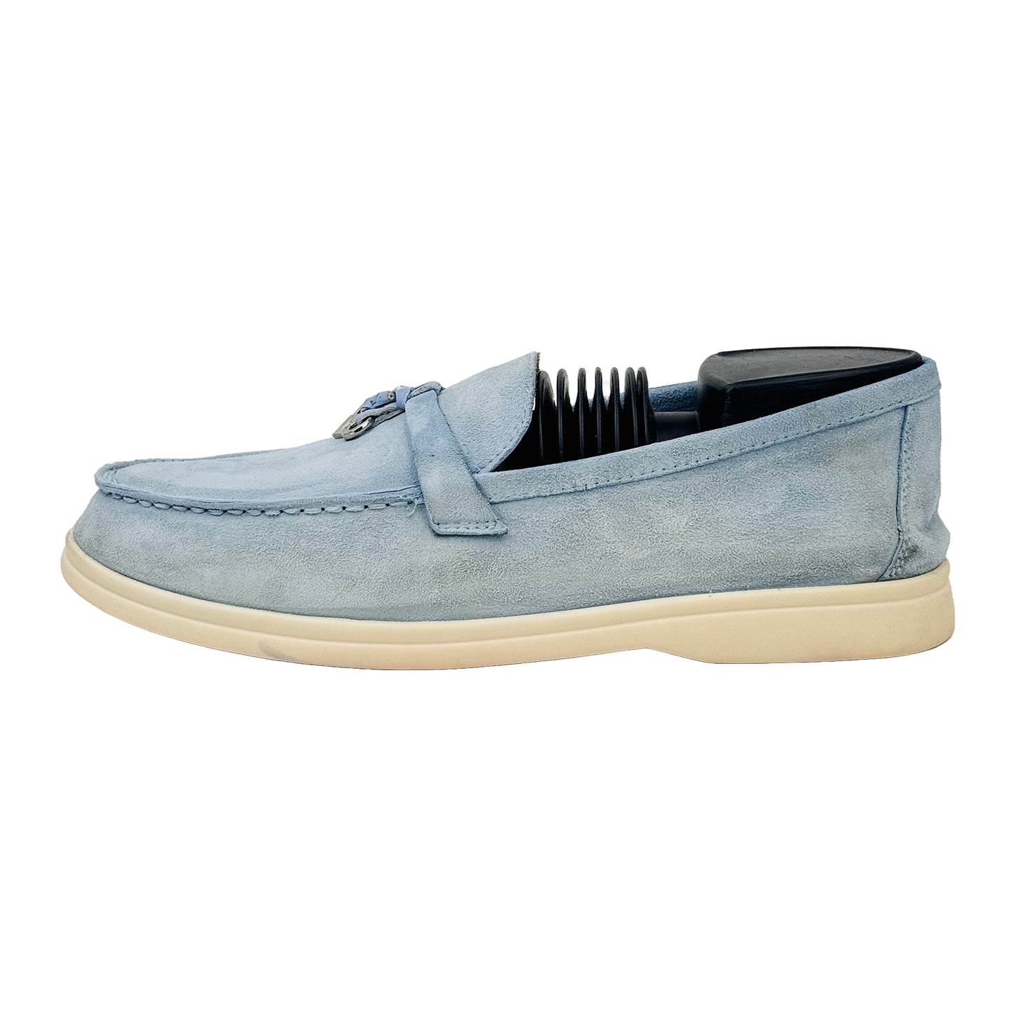 Image of Loro Piana Summer Walk Blue Loafers (Size 39)