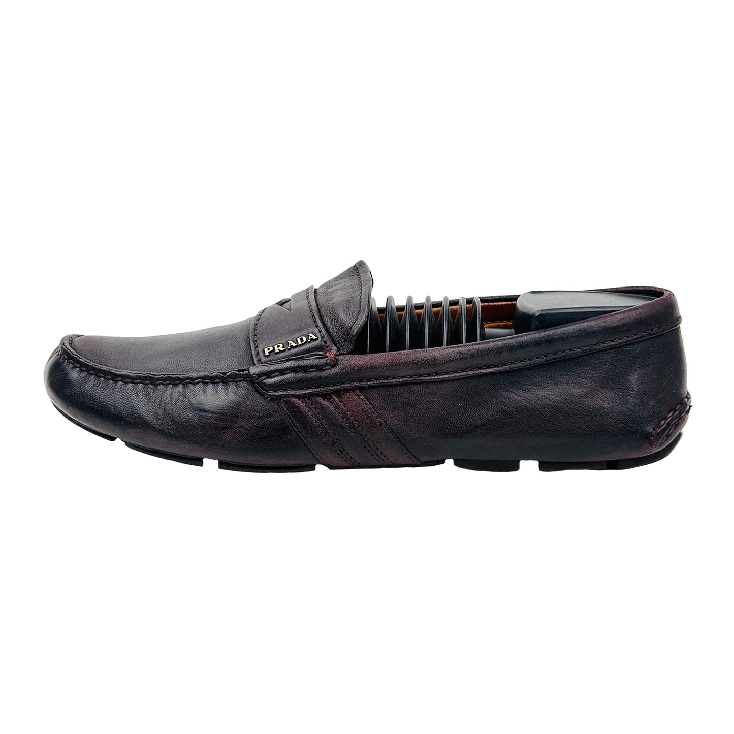 Image of Prada Men's Brown Leather Loafers (Size 42/42.5)