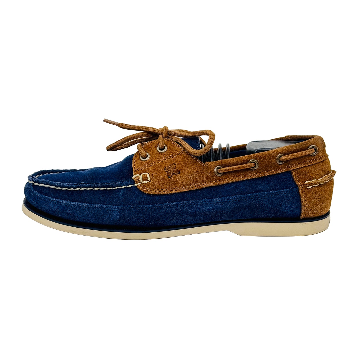 Image of Ralph Lauren Men's Blue and Brown Loafers (Size 42.5/43)